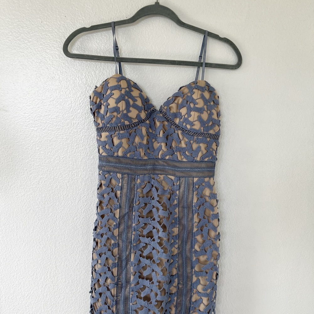 Lavender Blue Lace Dress